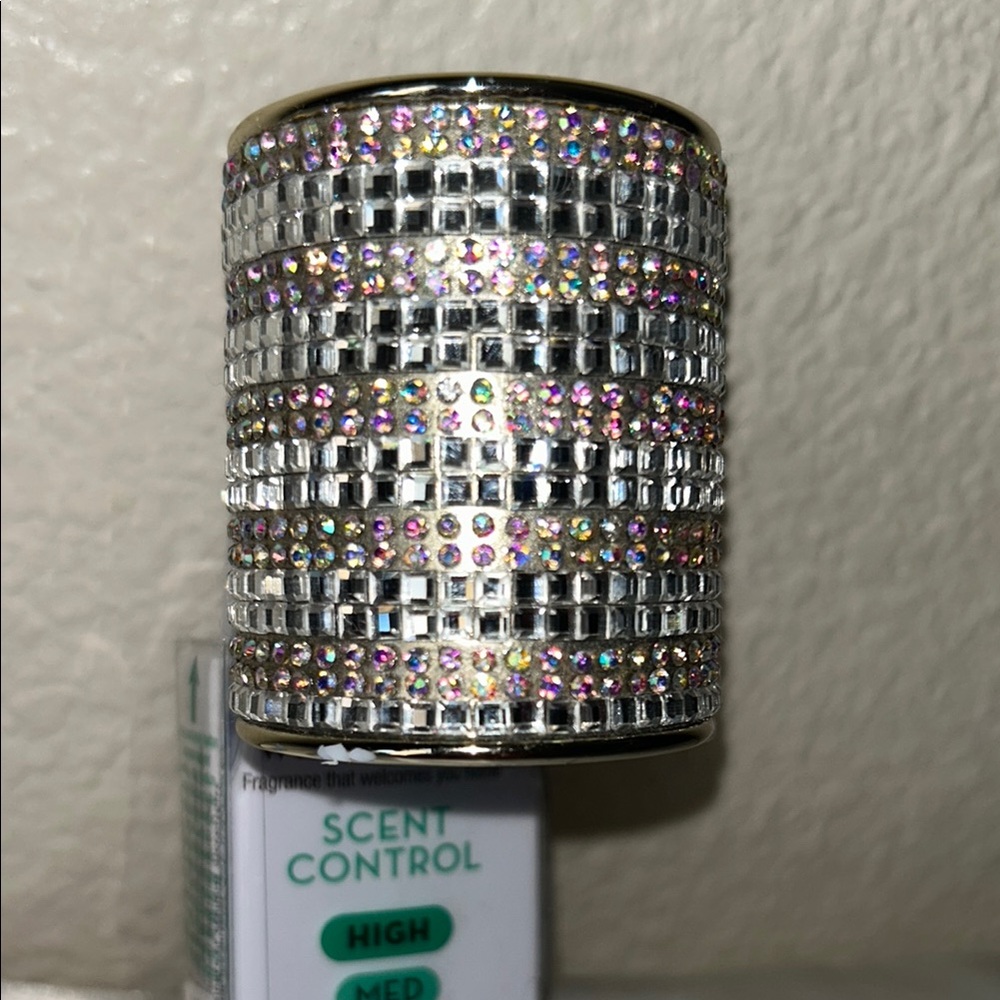 Wallflower Plug In Air Freshener with Scent Control B&BW Silver Rhinestone NWT